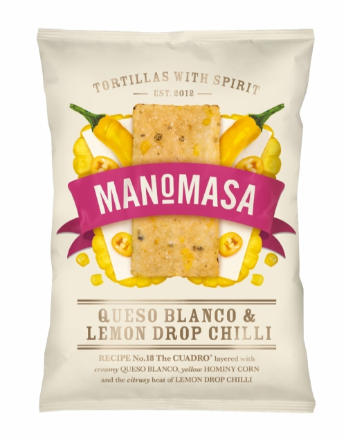 MANOMASA Queso Blanco & Lemon Drop Chilli Corn Chips 160g