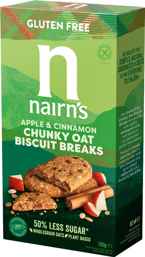 NAIRN'S Chunky Oat Biscuit Breaks - Apple & Cinnamon 160g