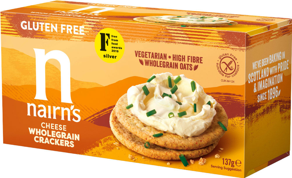 Holleys Fine Foods NAIRN'S Gluten Free Cheese Wholegrain Crackers 137g