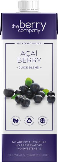 THE BERRY COMPANY Acai Berry Juice Blend/Rasp & Yerba Mate1L (5060148350387)