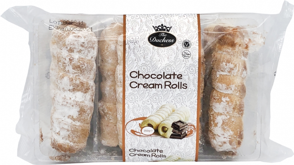 DUCHESS Chocolate Cream Rolls 350g (5020092702199)