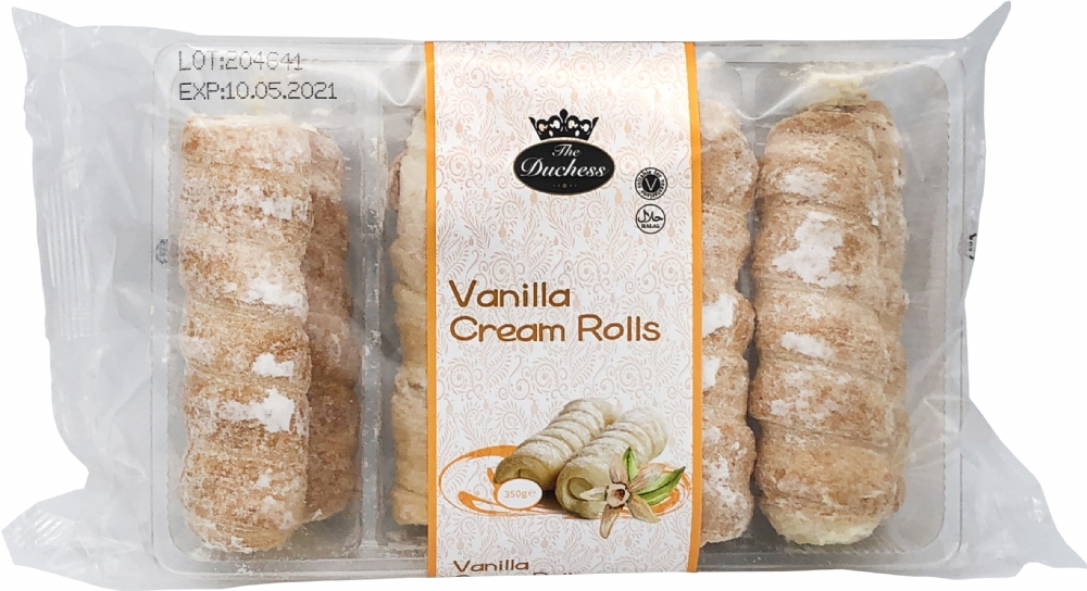 DUCHESS Vanilla Cream Rolls 350g (5020092702571)