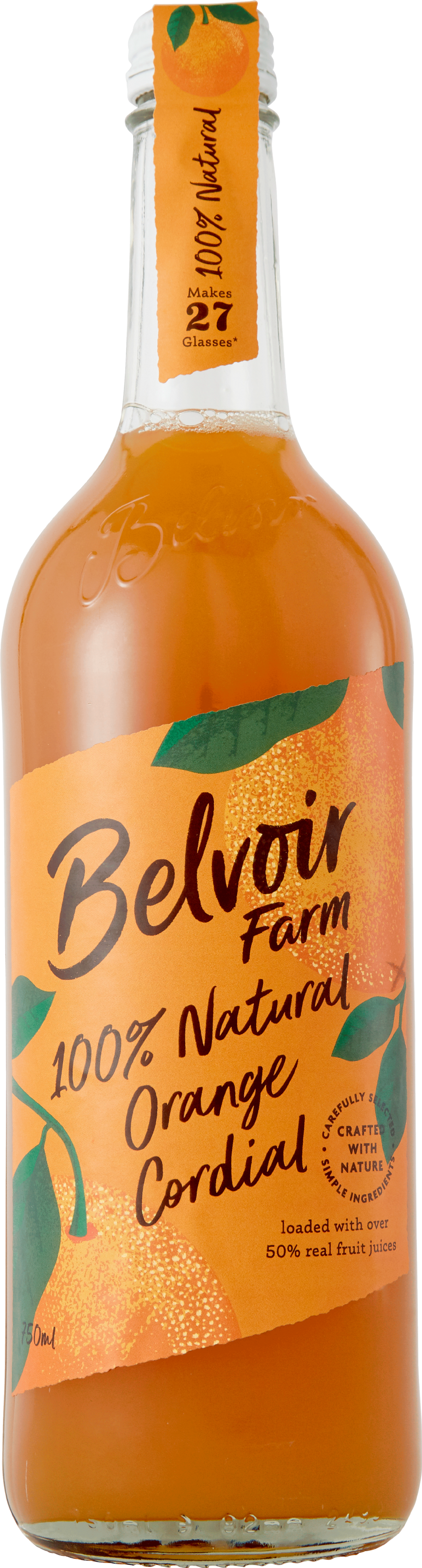 BELVOIR Natural Orange Cordial 75cl (5022019420100)