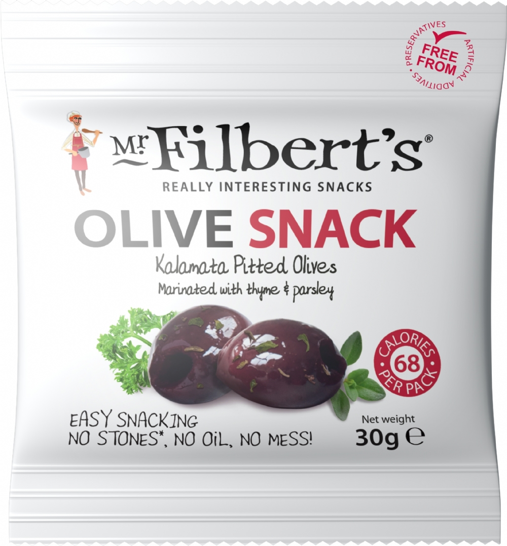 MR FILBERT'S Kalamata Pitted Olive Snack 30g (5060145051898)