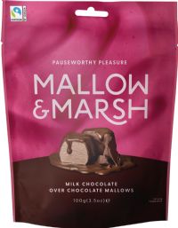 MALLOW & MARSH Chocolate Marshmallows / Milk Choc - Bag 100g (5060374400245)