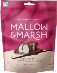 MALLOW & MARSH Milk Chocolate over Vanilla Mallows - Bag 100g