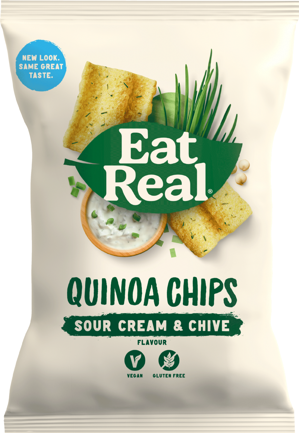Holleys Fine Foods EAT REAL Quinoa Chips Sour Cream & Chive 22g