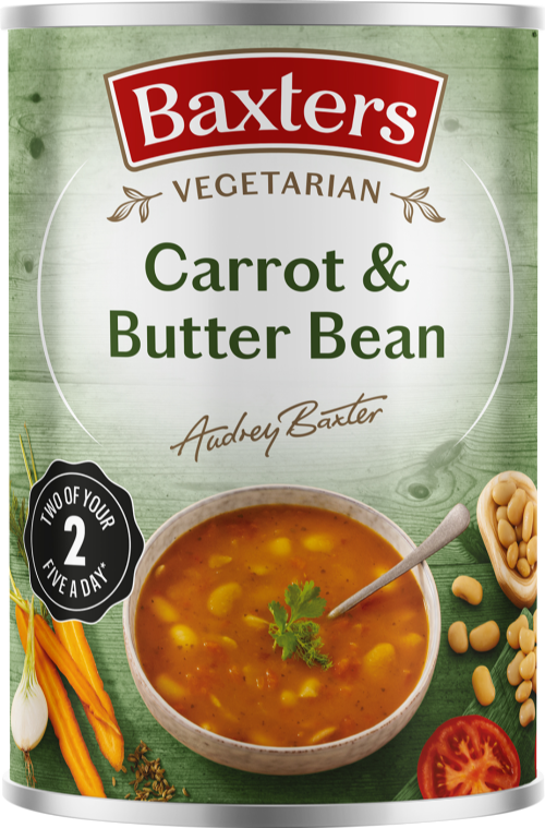 BAXTERS Vegetarian Carrot & Butter Bean Soup 400g