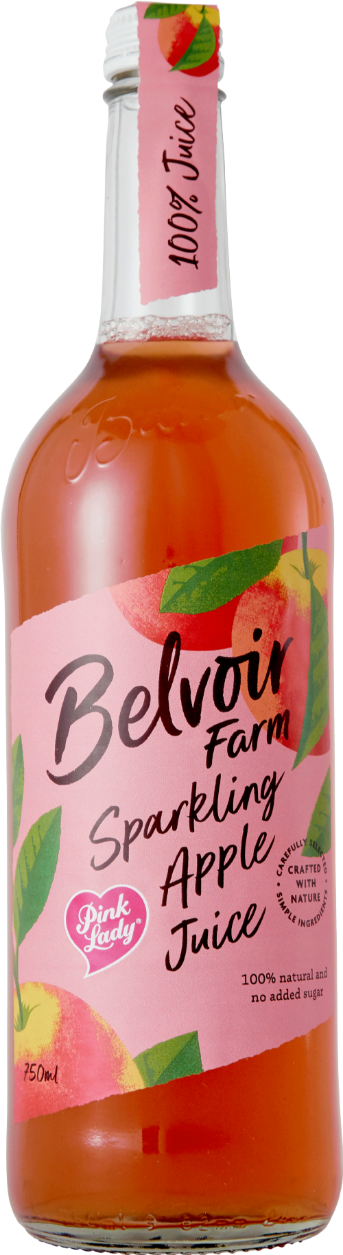 BELVOIR Sparkling Pink Lady Apple Juice 75cl