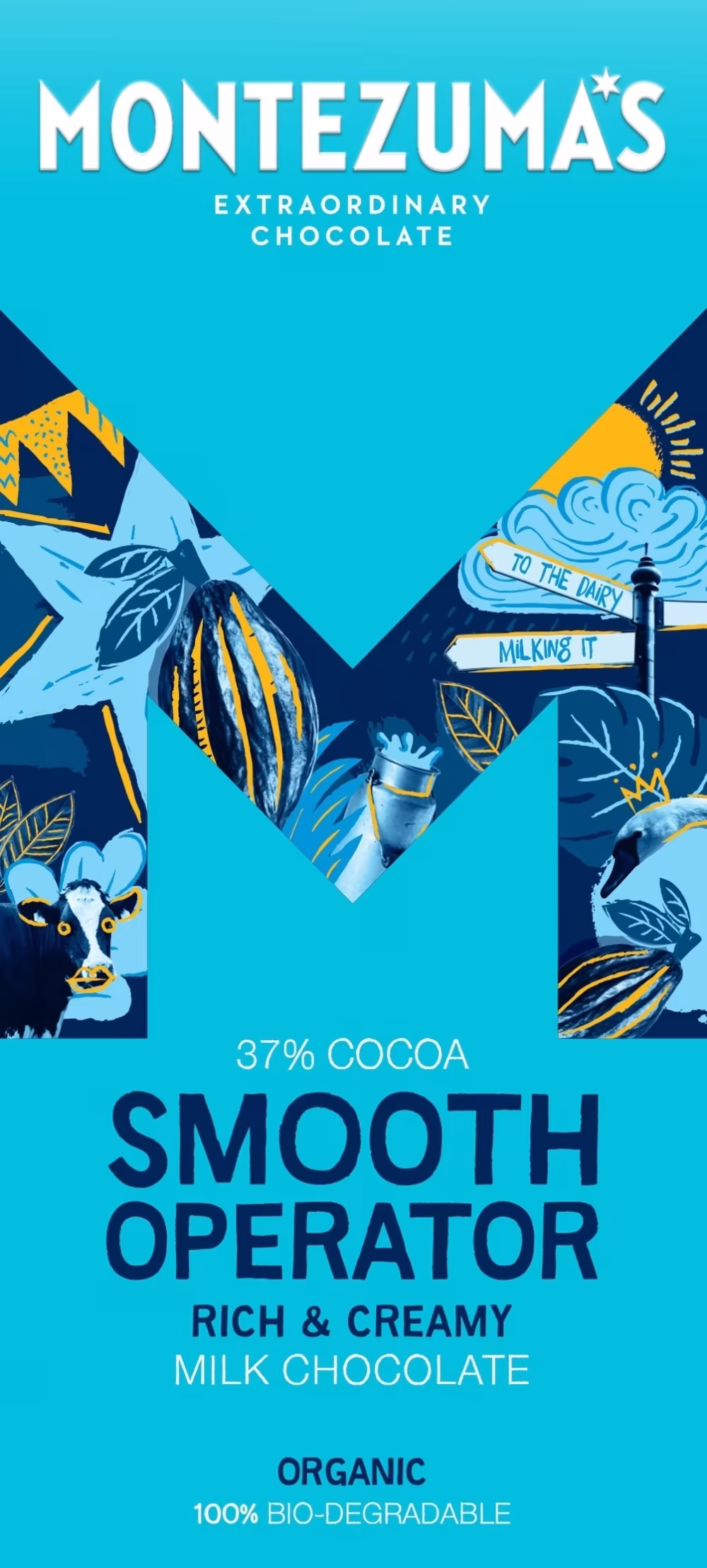 MONTEZUMA'S Smooth Operator - Organic Milk Chocolate Bar 90g