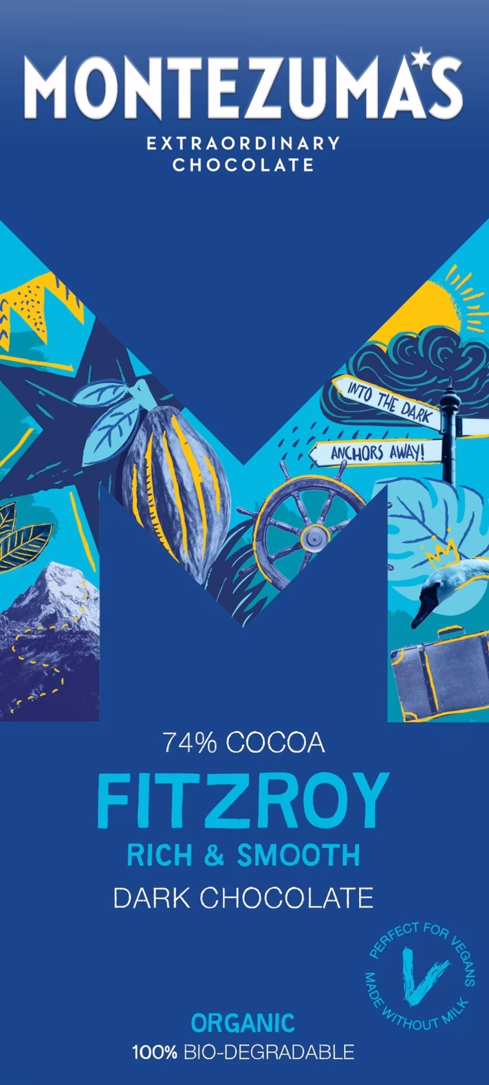MONTEZUMA'S FitzRoy - Organic Dark Chocolate Bar 90g