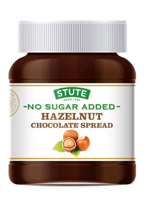 STUTE Hazelnut Chocolate Spread - No Sugar Added 350g