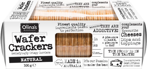 OLINA'S BAKEHOUSE Wafer Crackers - Natural 100g