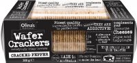 OLINA'S BAKEHOUSE Wafer Crackers - Cracked Pepper 100g