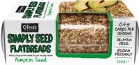 OLINA'S BAKEHOUSE G/F Seeded Flatbreads - Pumpkin Seeds 100g (9349571002305)