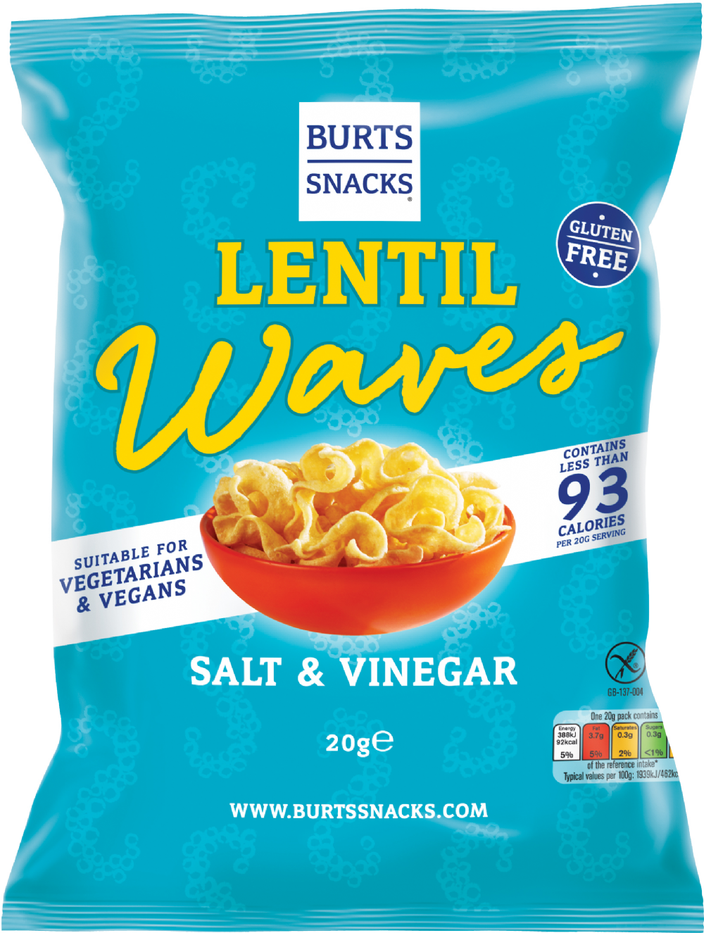 BURTS Salt & Vinegar Lentil Waves 20g (5034709006792)