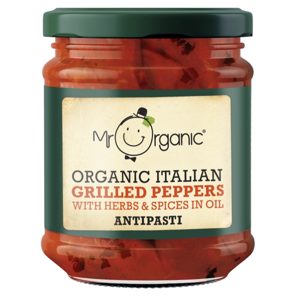 MR ORGANIC Grilled Peppers / Herbs & Spices Antipasti 190g (5060178073461)