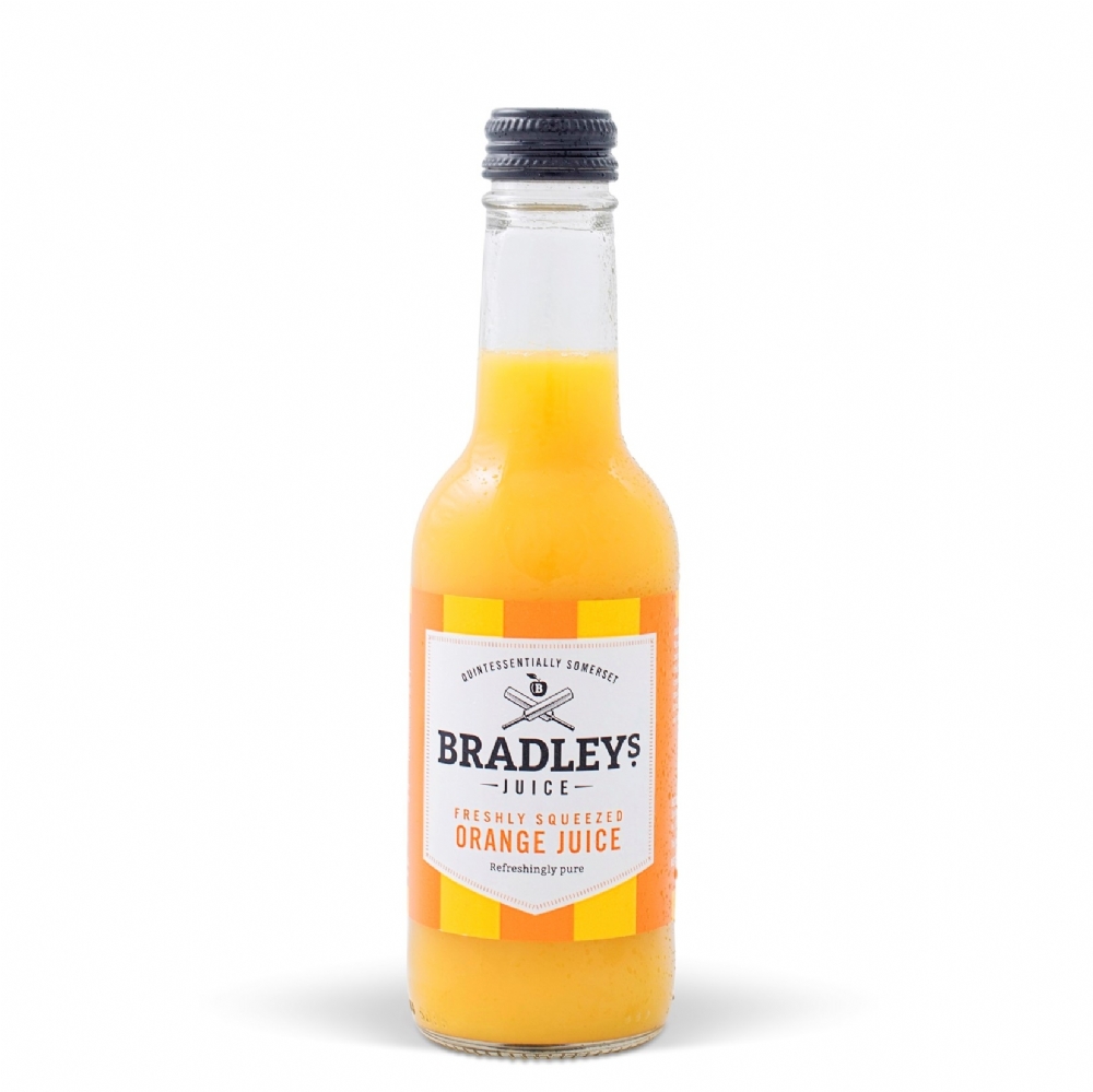 BRADLEY'S 100% Pure Orange Juice 25cl (5060198380440)
