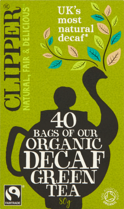 CLIPPER Organic Fairtrade Decaf Green Tea Bags 40's