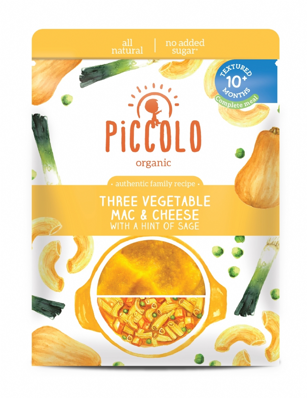 PICCOLO Three Vegetable Mac & Cheese (Stage 3) 180g (5060452491004)