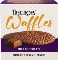TREGROES WAFFLES Milk Chocolate Caramel Waffles 270g