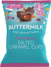 BUTTERMILK Pouch - Dairy Free Salted Caramel Choc Cups 100g (5036854000670)