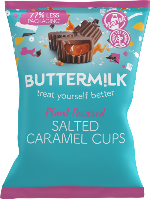 BUTTERMILK Plant Powered Salted Caramel Cups - Pouch 100g