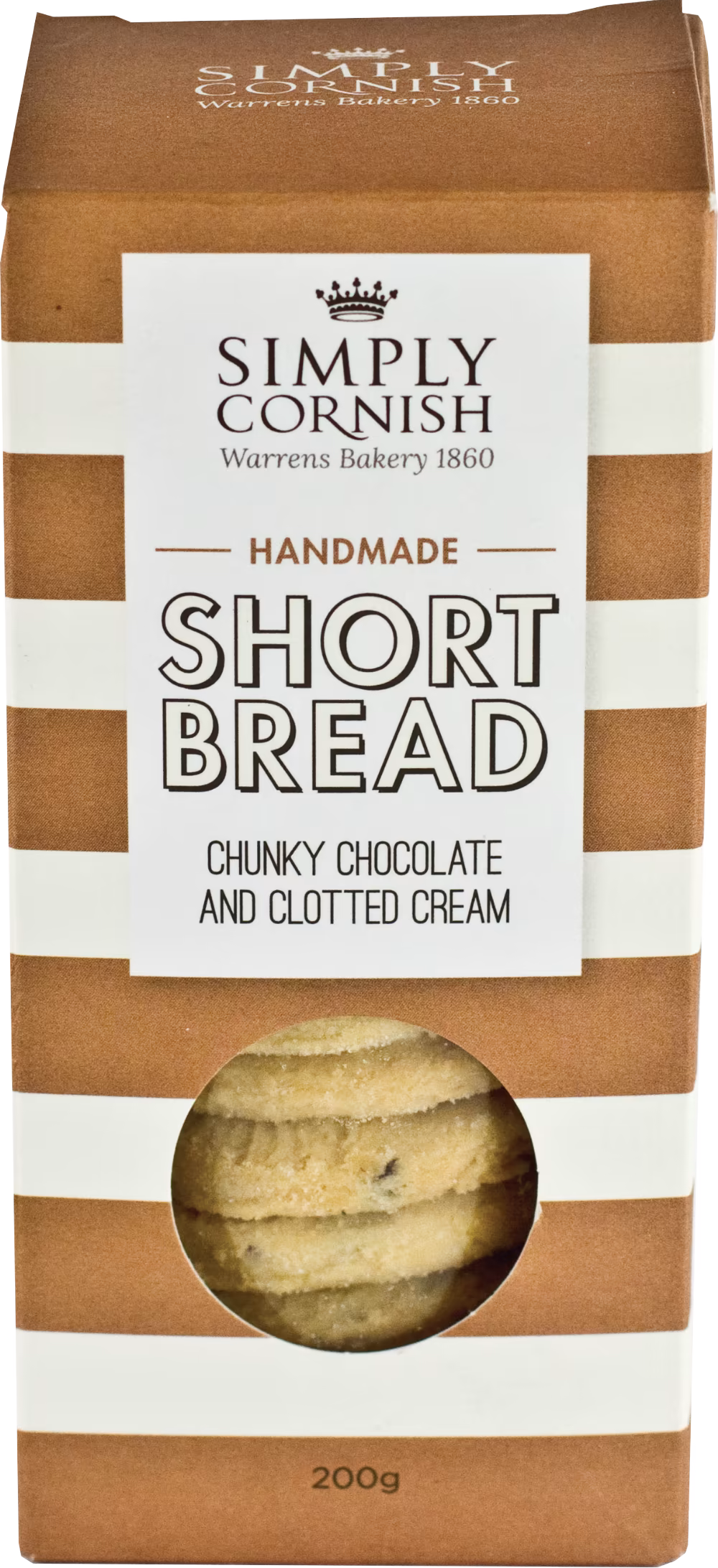 SIMPLY CORNISH Chunky Chocolate & Clotted Cream Shortbread 200g