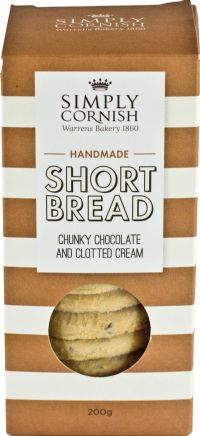 SIMPLY CORNISH Chunky Chocolate & Clotted Cream Shortbread 200g