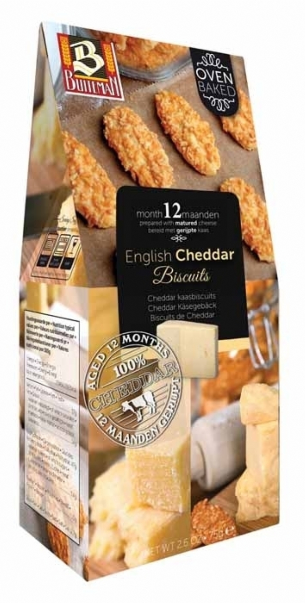 BUITEMAN Cheddar Cheese Biscuits 75g (8710873004396)