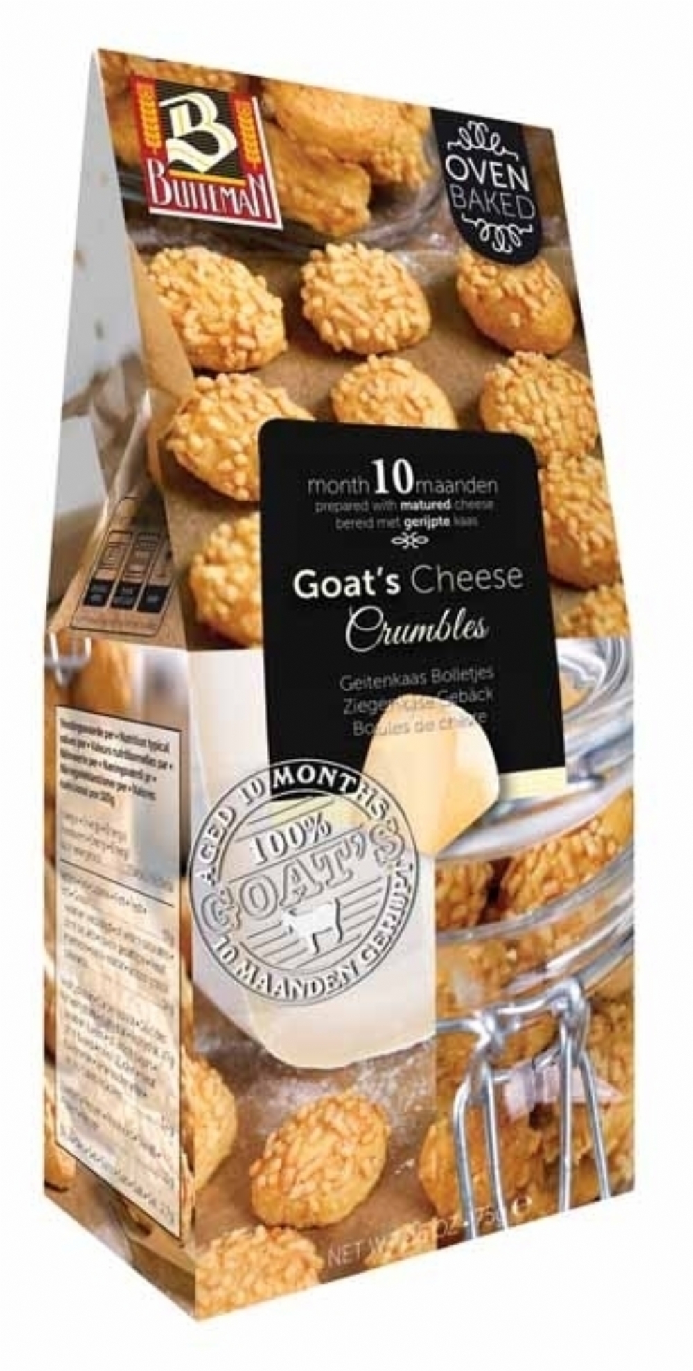 BUITEMAN Goat's Cheese Crumbly Biscuits 75g (8710873004372)