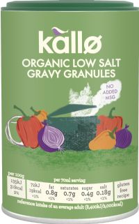 KALLO Organic Low Salt Gravy Granules 160g (5013665115038)