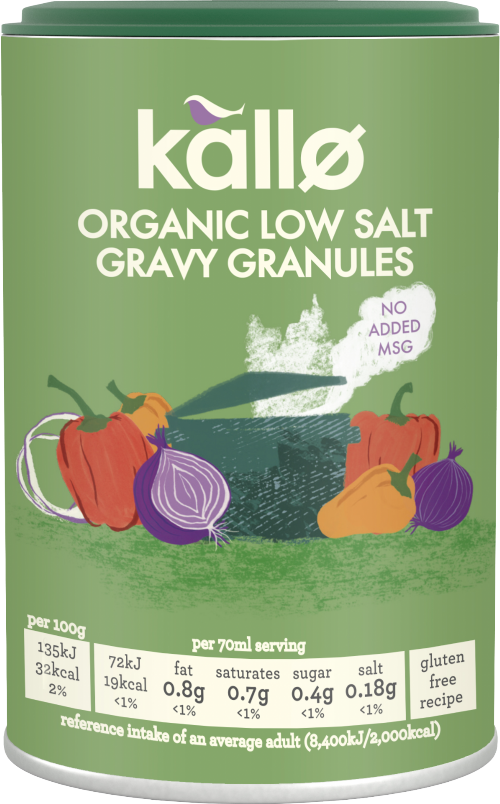 KALLO Organic Low Salt Gravy Granules 160g
