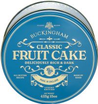 *CLEARANCE*  BUCKINGHAM Fruit Cake in Gift Tin 6x425g 24/07