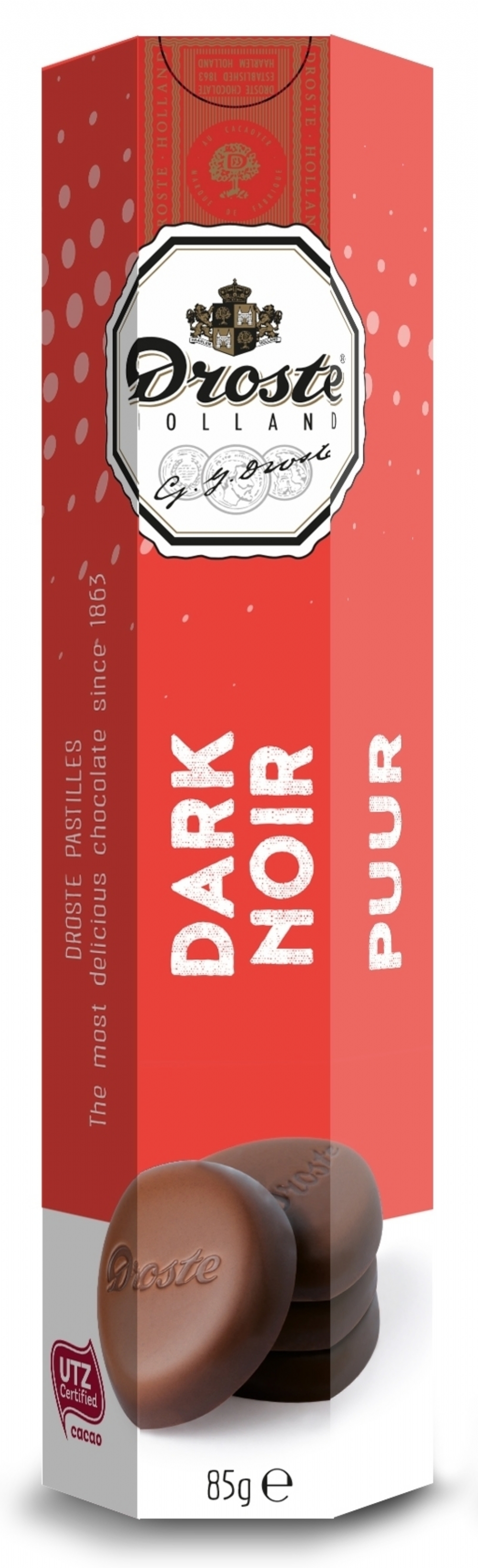 DROSTE Dark Chocolate Pastilles 85g (8715675121029)