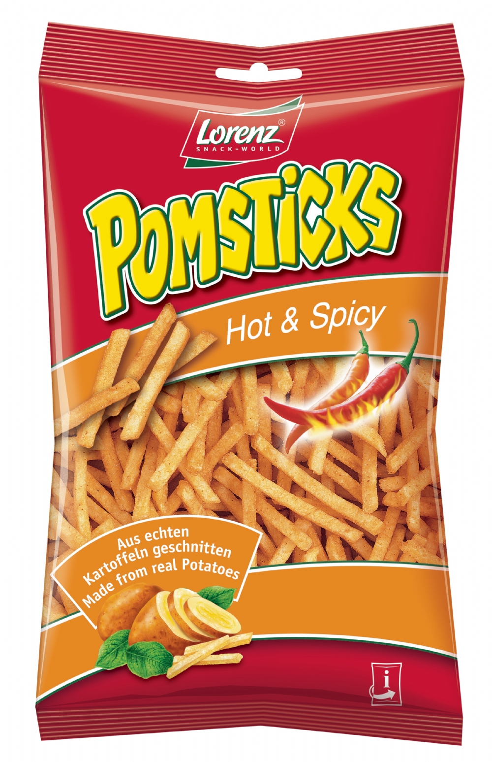 LORENZ Pomsticks - Hot & Spicy 85g (4018077821851)