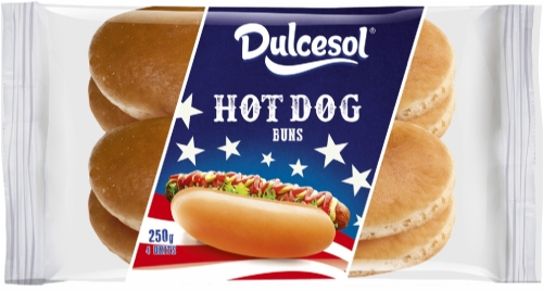 DULCESOL 4 Hot Dog Buns 250g