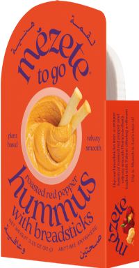 MEZETE Dip & Go - Roasted Pepper Hummus / Bread Sticks 92g (617241009138)