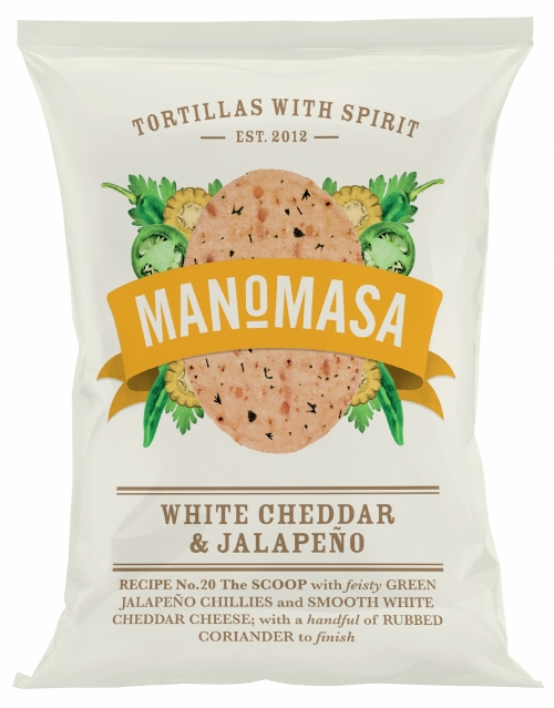 MANOMASA White Cheddar & Jalapeno Corn Chips 160g