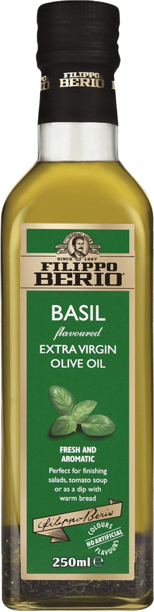FILIPPO BERIO Extra Virgin Olive Oil - Basil Flavoured 250ml