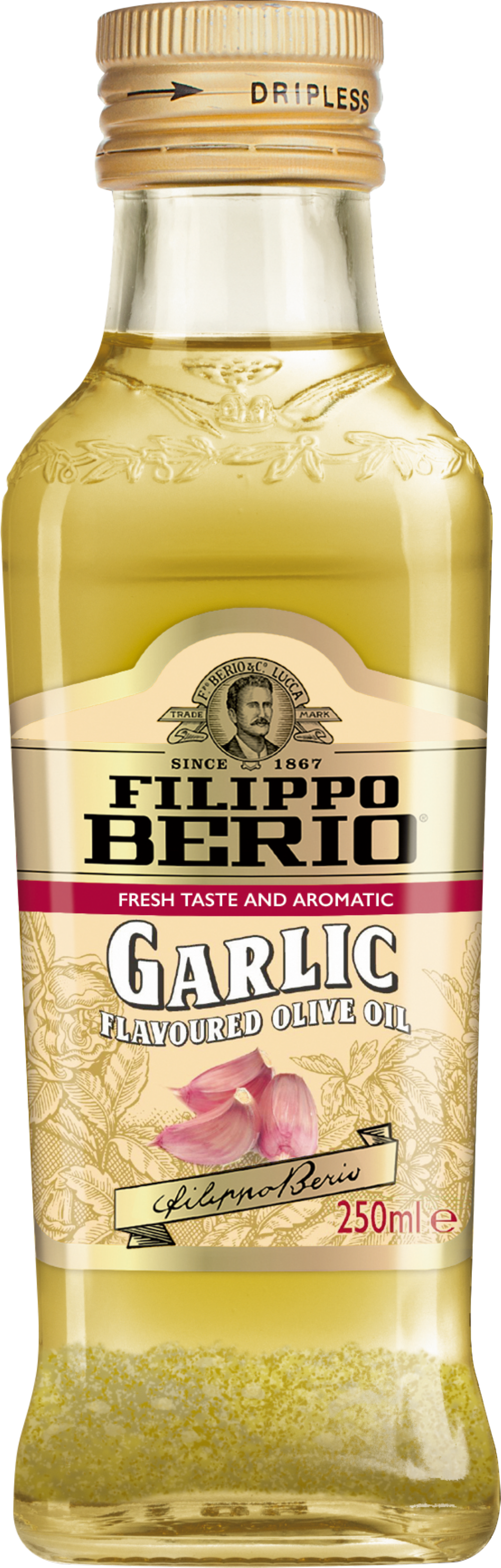 Filippo Berio Extra Virgin Olive Oil - Garlic Flavoured 250ml