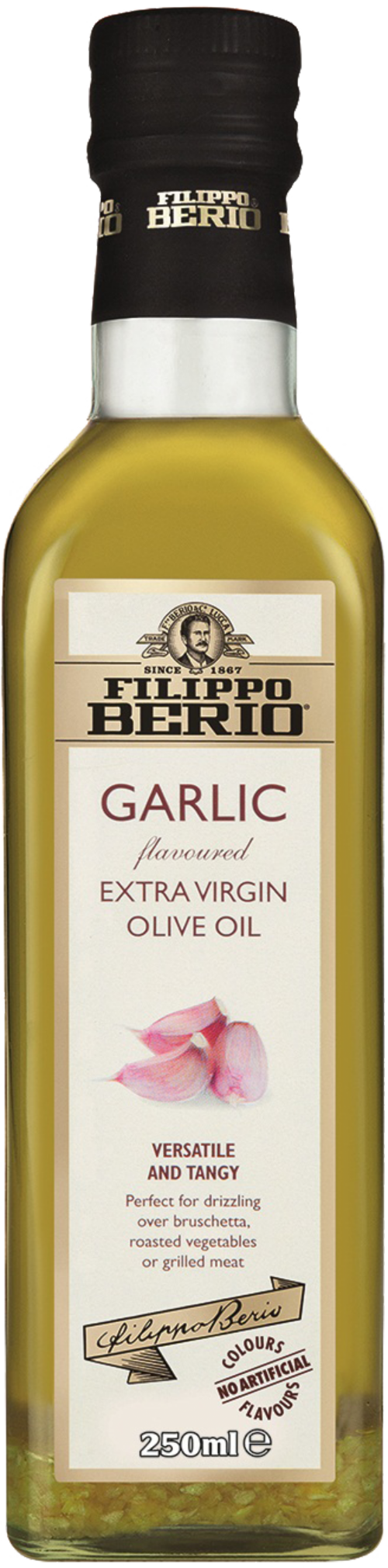 FILIPPO BERIO Extra Virgin Olive Oil -Garlic Flavoured 250ml