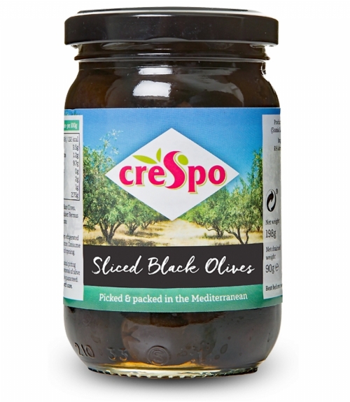 CRESPO Sliced Black Olives 198g