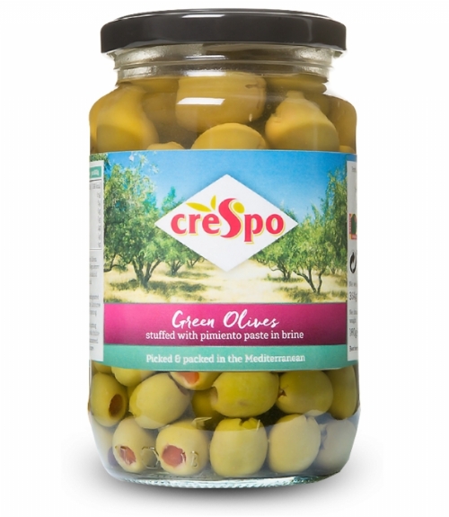 CRESPO Green Olives stuffed with Pimiento 198g