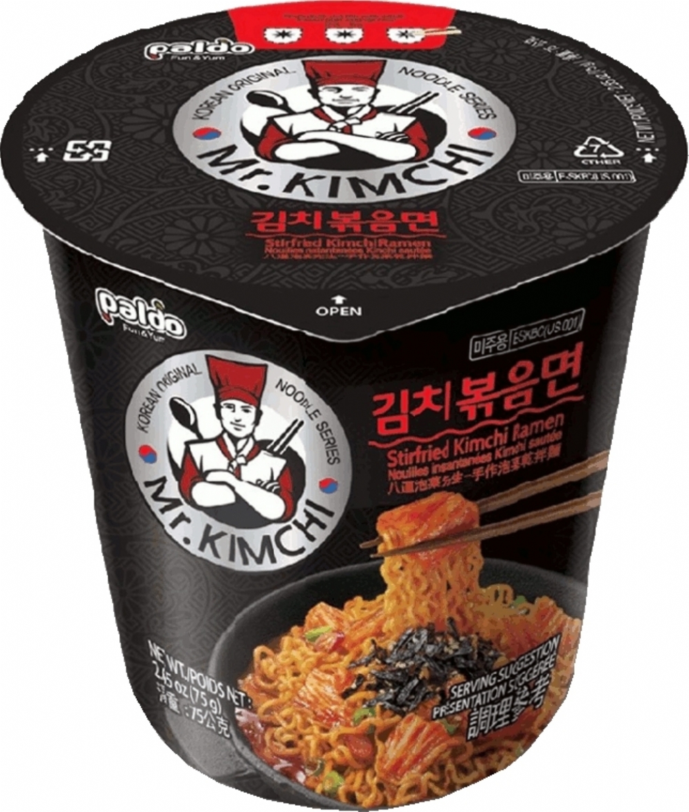 PALDO Mr Kimchi S/Fried Kimchi Ramen Instant Cup Noodles 75g (648436101504)