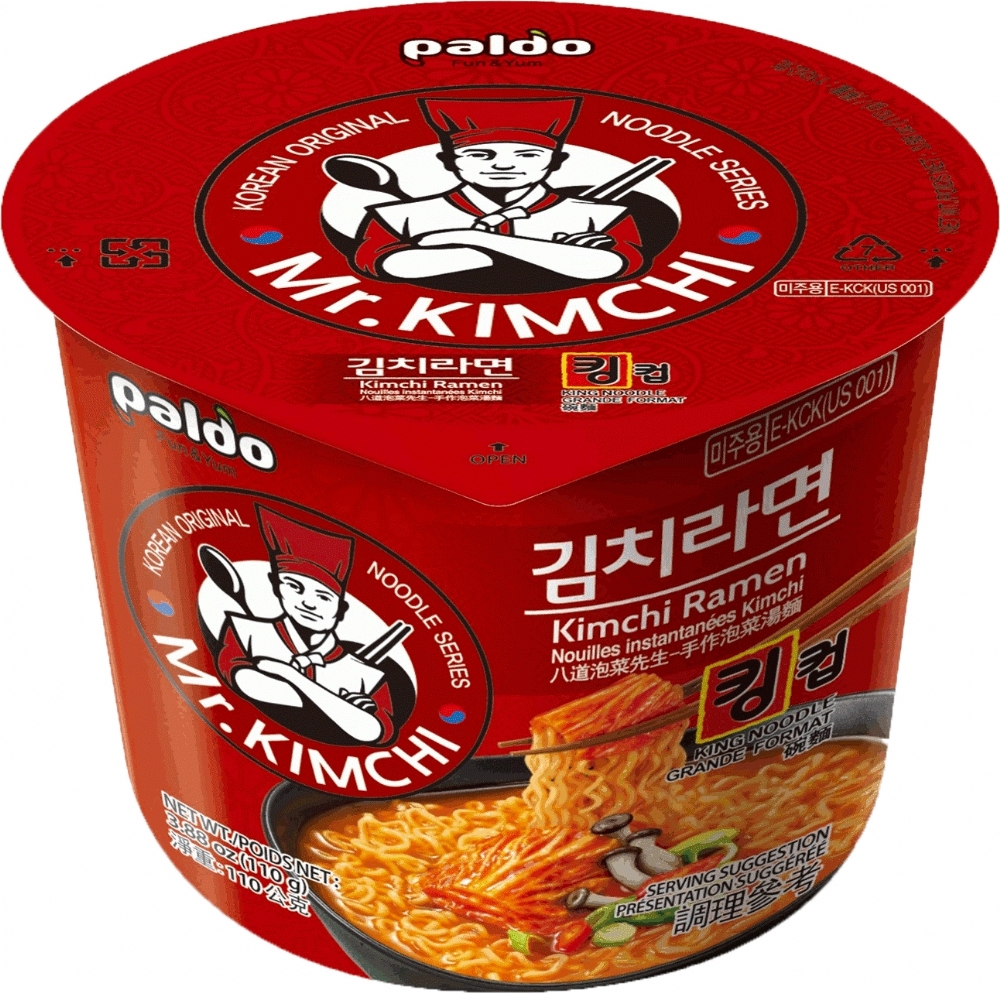 PALDO Mr Kimchi - Kimchi Ramen Instant Bowl Noodles 110g (648436101450)
