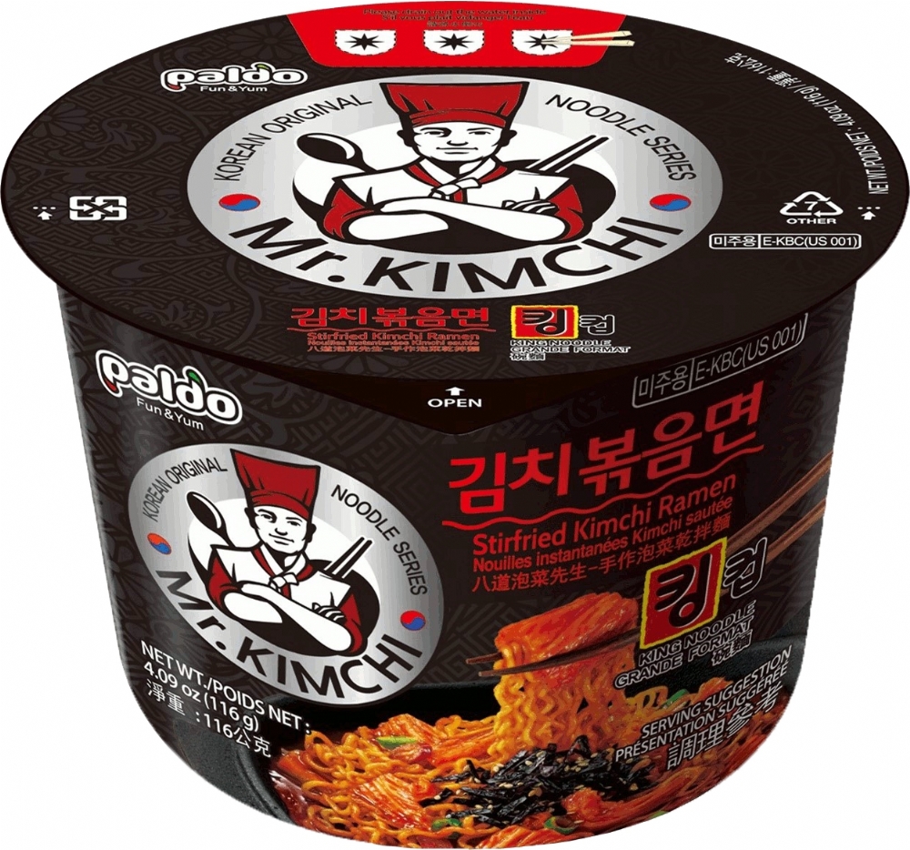 PALDO Mr Kimchi S/Fried Kimchi Ramen Instant Bowl Noodle116g (648436101498)