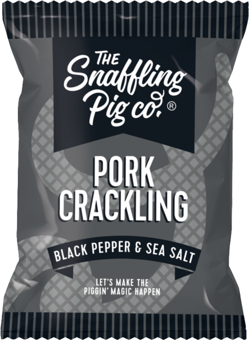 SNAFFLING PIG Pork Crackling - Black Pepper & Sea Salt 45g