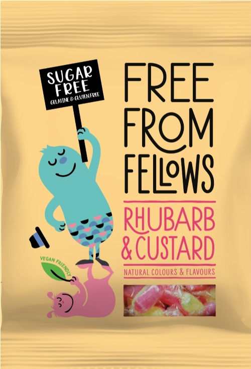 FREE FROM FELLOWS Rhubarb & Custard 70g