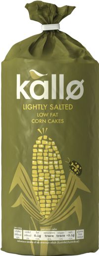KALLO Corn Cakes - Lightly Salted 130g